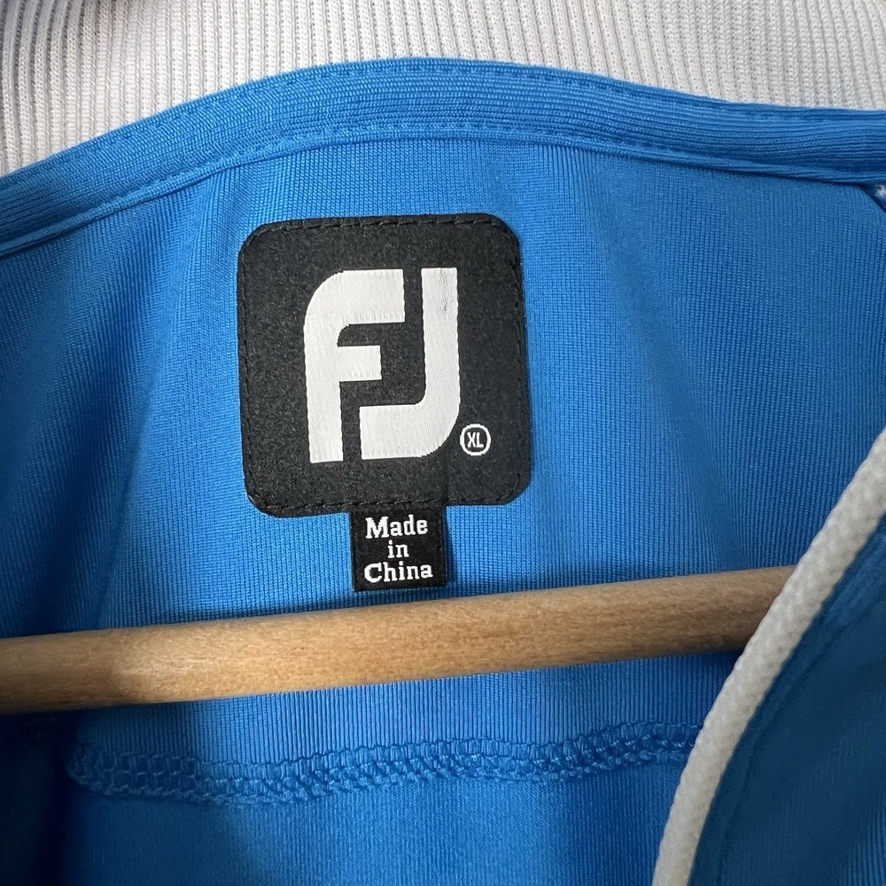 FootJoy Jacket Mens XL Blue 1/4 Zip Pullover Long Sleeve Stretch Golf Outdoors - Picture 4 of 7